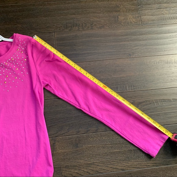 Faded Glory Kids XL Cotton Pink Sparkly Long Sleeve - Picture 6 of 9